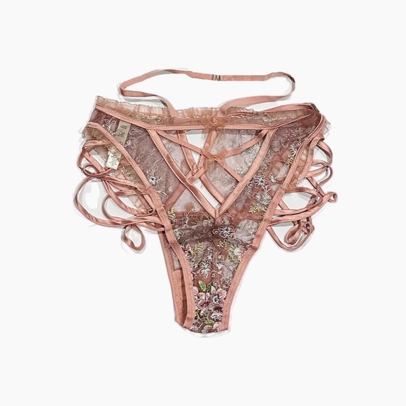 For Love & Lemons Euphoria Embroidered High Waist Panty Floral XXS NWOT - Picture 6 of 6